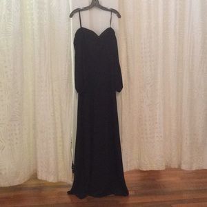 Jill Stuart Black Off Shoulder Gown